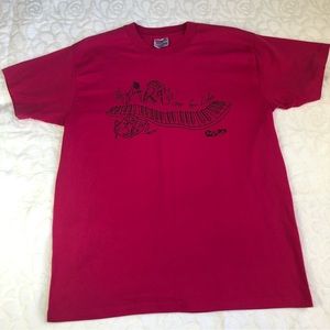 Vintage T shirt Single Stitch Logo THE ARTS ARE FOR LIFE Hanes pink Size Large